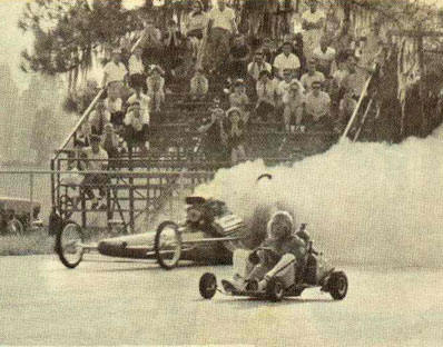 Illustration for article titled Whitewall Tires And Muffler Pipe Rollbars: Drag Racing Back In The Day